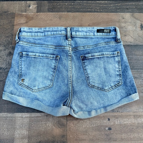 KUT From The Kloth Size 2 Gidget High Rise Fray Denim Shorts Size 2 - Picture 3 of 12